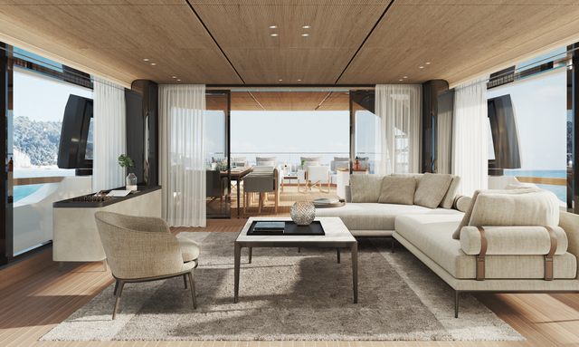 Boobale yacht Glass-heavy design with open views