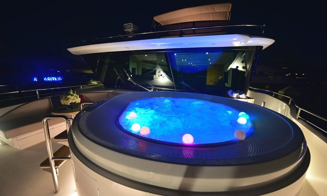 Rock Stars yacht Forward Deck Jacuzzi Lounge