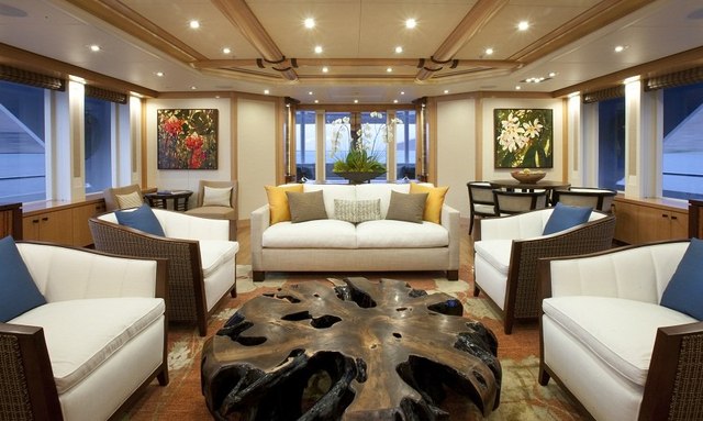 Helios 3 yacht Polynesian-Inspired Interior