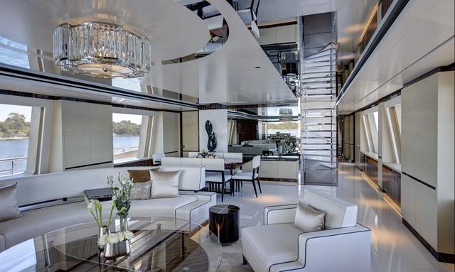 Excellence V yacht Rotating Saloon