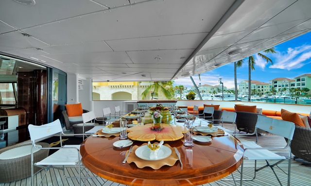 Bad Girl yacht Dining Options