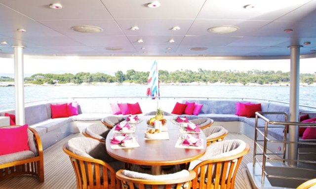 Annamia yacht Spacious Aft Deck