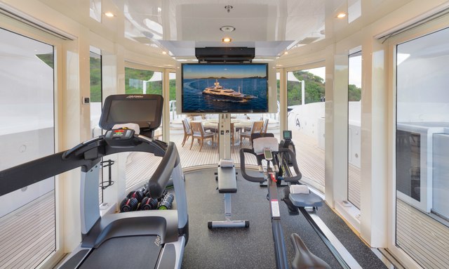 Andiamo yacht Enclosed Gym