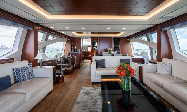 Beautiful M yacht Main Salon Luxury