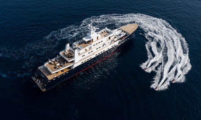 Bleu De Nimes yacht Tender and Toy Storage 