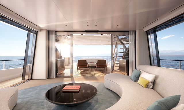 My Mare yacht Infinity Deck Skylounge