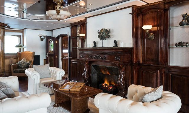 Aqua Lares yacht Grand fireplaces