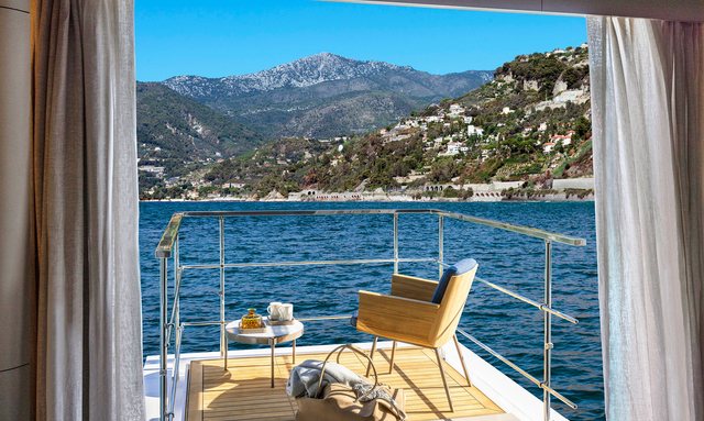 Lady Dia yacht Terrace from the Owner’s Suite