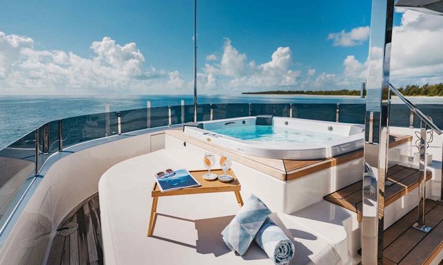 Eros yacht Sun Deck Jacuzzi