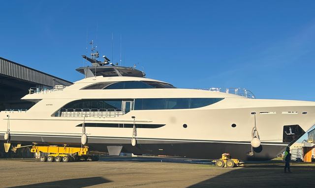 Westport 135/01 yacht Composite build, but big-yacht systems