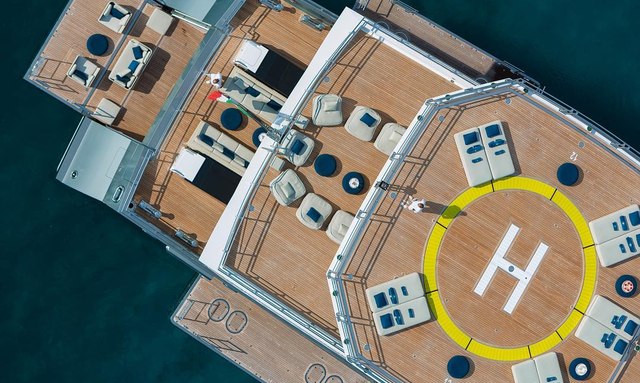 Stella Maris yacht Certified Helipad