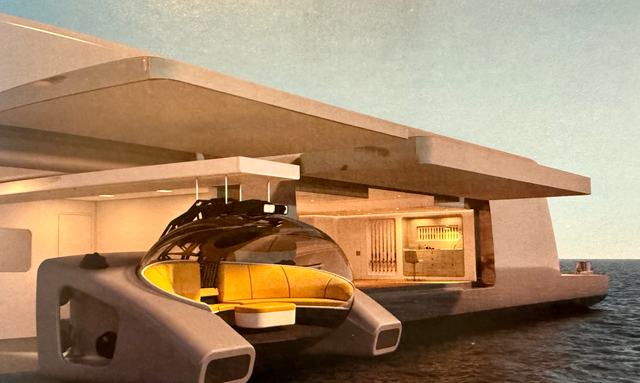 Project Cosmos yacht Submarine Garage