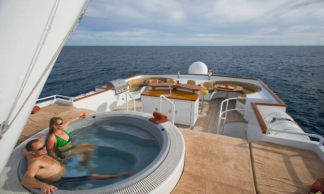 Kokomo Nights yacht Elevated Sundeck Jacuzzi