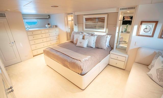 Chanson yacht Two master-level cabins across two decks