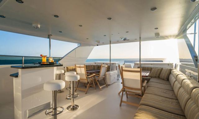 Next Chapter yacht Flybridge Built to Entertain