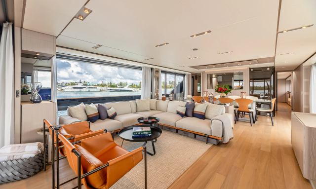 Aurora yacht Open Salon Design
