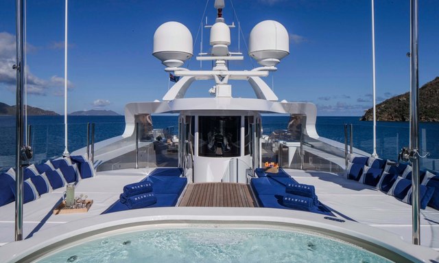 Christina V yacht Expansive Top Deck