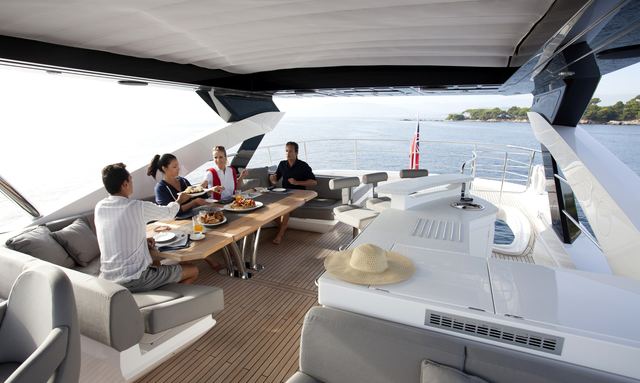 Stardust of Mary yacht Flybridge Entertainment Deck