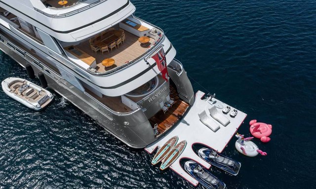 Reverie yacht Transom Superstructure