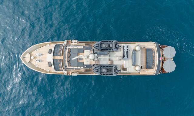 RH Three yacht Upper deck redesigned as one open social space