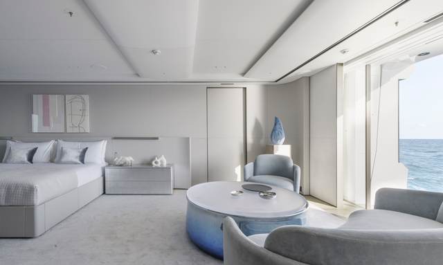 Entourage yacht Main-deck owner’s suite with terrace