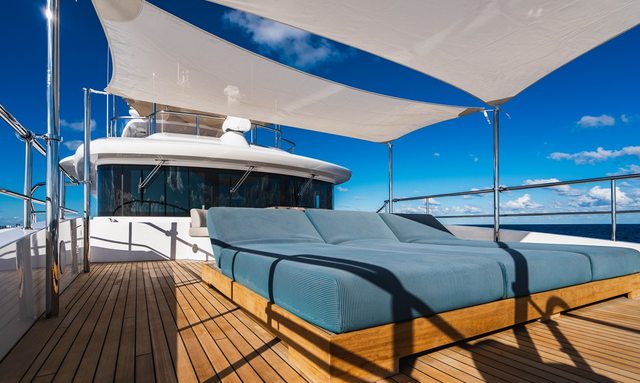 Marda yacht Sunbathing Foredeck