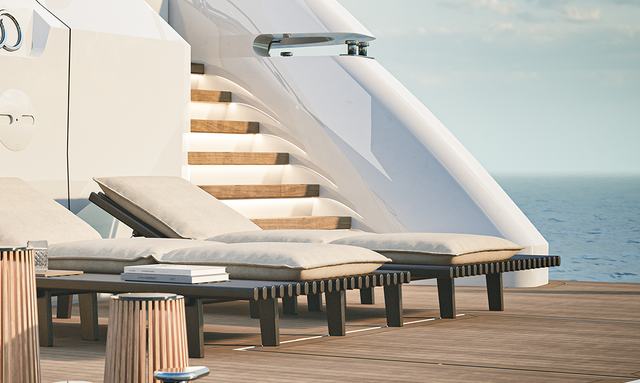 Lollipop yacht Extended swim platform (20m² / 215ft²)