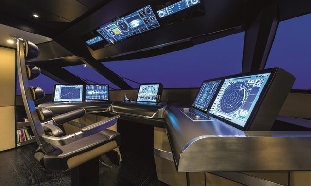 Timeless yacht Futuristic Bridge