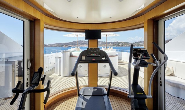 La Blanca yacht Sun Deck Gym