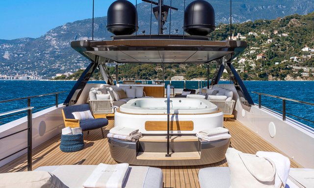 Lady Dia yacht Sundeck in Full Panorama