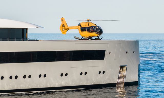 Reverie yacht Helicopter Landing Area
