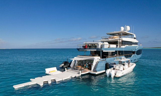 Evelyn P yacht Beach Club with Toy Garage