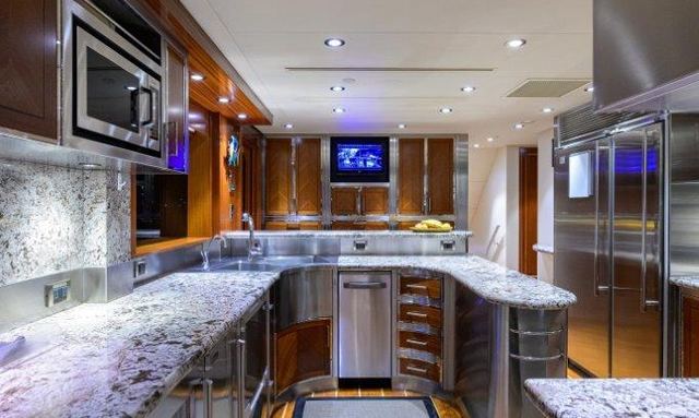 Bella Vita yacht Commercial-Grade Galley Build