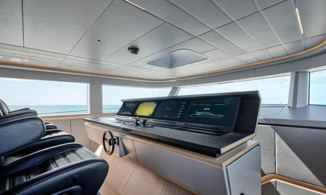 Fifty Shades of Play yacht Integrated Glass Bridge Console