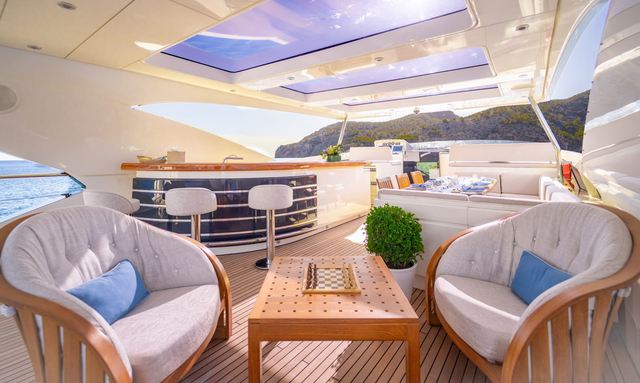 Arion yacht Sundeck with Skylights