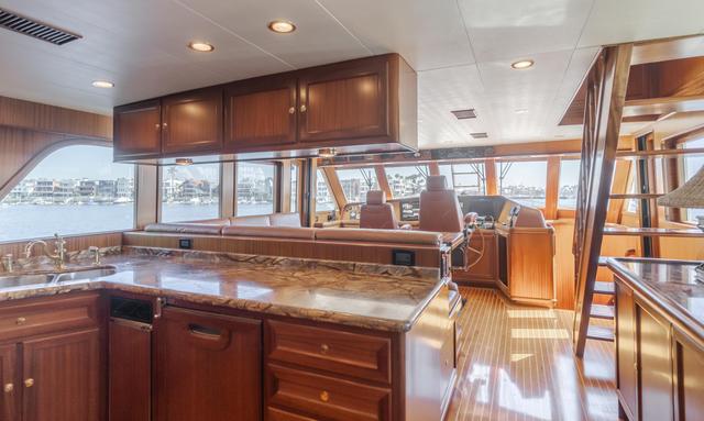 Al Di La yacht Granite-Clad Chef's Galley