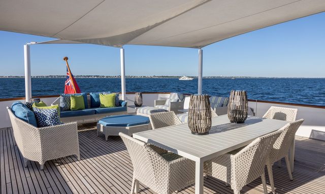 Pharaoh yacht Alfresco Dining Deck