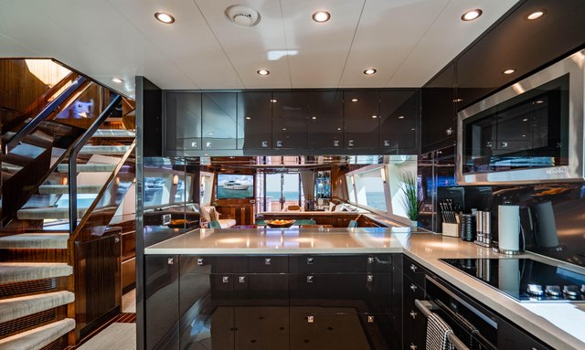 Stillwater yacht Expansive Galley