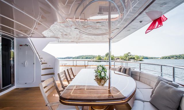Queen of Sheba yacht Al Fresco Dining Deck