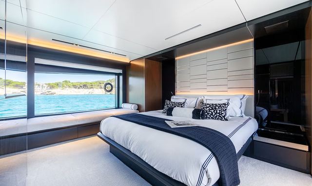 Lemon Not Lime yacht Owner’s Cabin with Ocean Desk