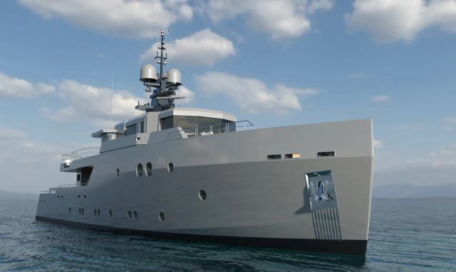 Project Obsidian Blade yacht Naval-Inspired Exterior Design