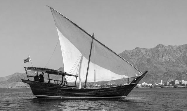 Afra yacht Traditional Dhow Construction Influence