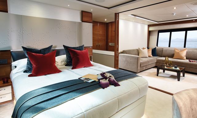Avalon yacht Main Deck Full-Beam Owner's Suite