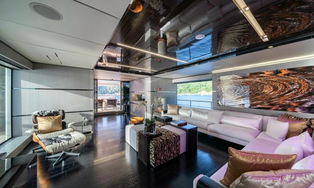 Aphrodite yacht Main Salon Ambiance
