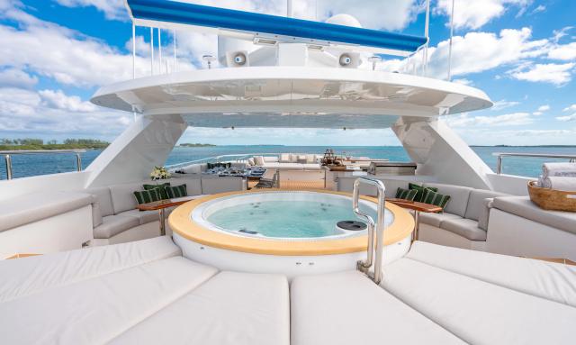 Arya yacht Top Deck Spa Pool