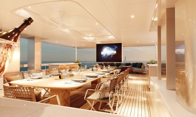 Project 717 yacht Bridge Deck Open-Air Cinema
