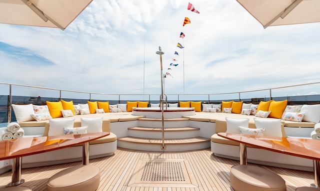 Baron Trenck yacht Sun Deck Jacuzzi