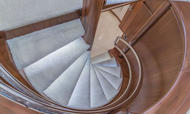 At Last yacht Spiral Staircase