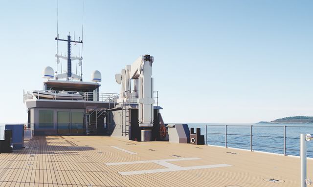 Damen 5305 yacht Full-Scale Aft Working Deck