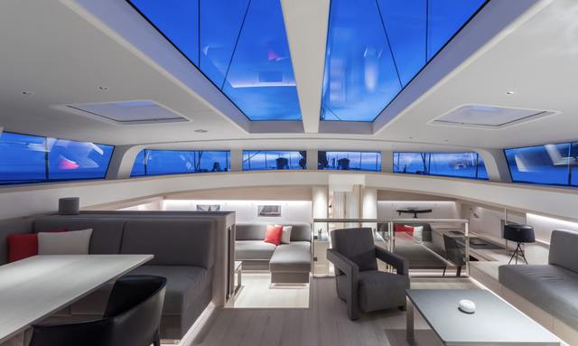 Cervo yacht Deck Saloon